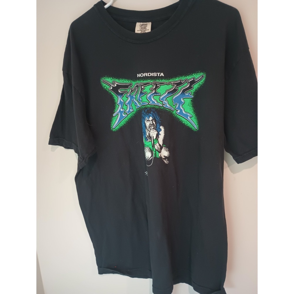 Nordista Freeze Rock Music Band Men's Medium Hanes T-Shirt Black Short Sleeves
